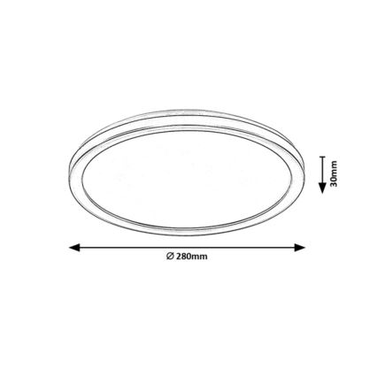 Rabalux - LED Stmívatelné venkovní stropní svítidlo LED/15W/230V Wi-Fi Tuya 2700-6500K IP44 + dálkové ovládání