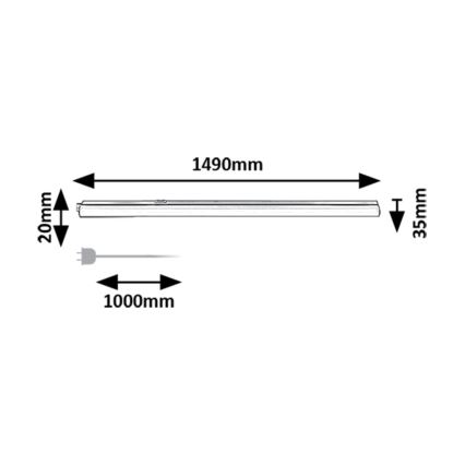 Rabalux - LED Podlinkové svítidlo LED/20W/230V 3000/4000K černá