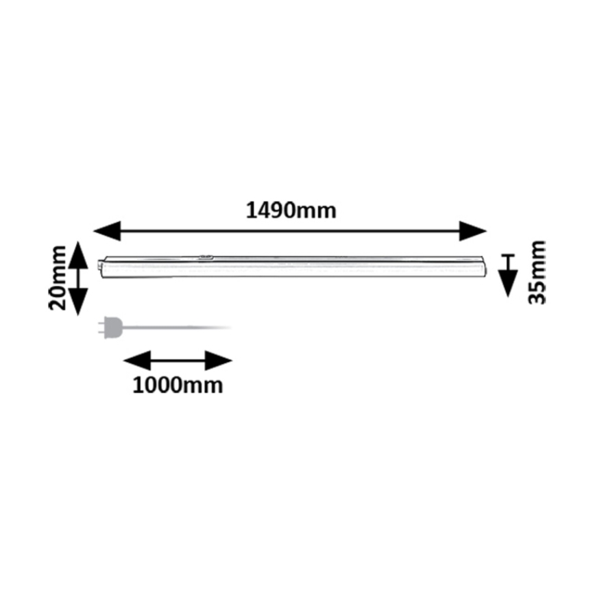 Rabalux - LED Podlinkové svítidlo LED/20W/230V 3000/4000K černá