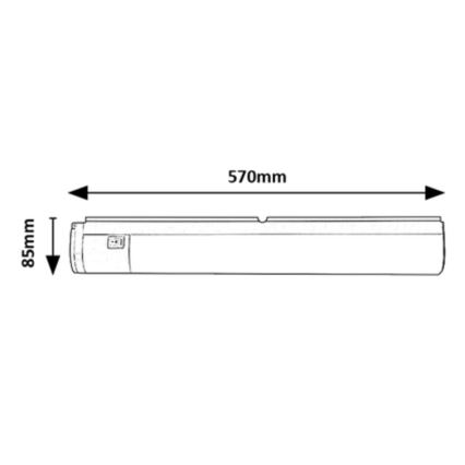 Rabalux - LED Podlinkové svítidlo se zásuvkou LED/17W/230V 4000K IP44 bílá 57 cm