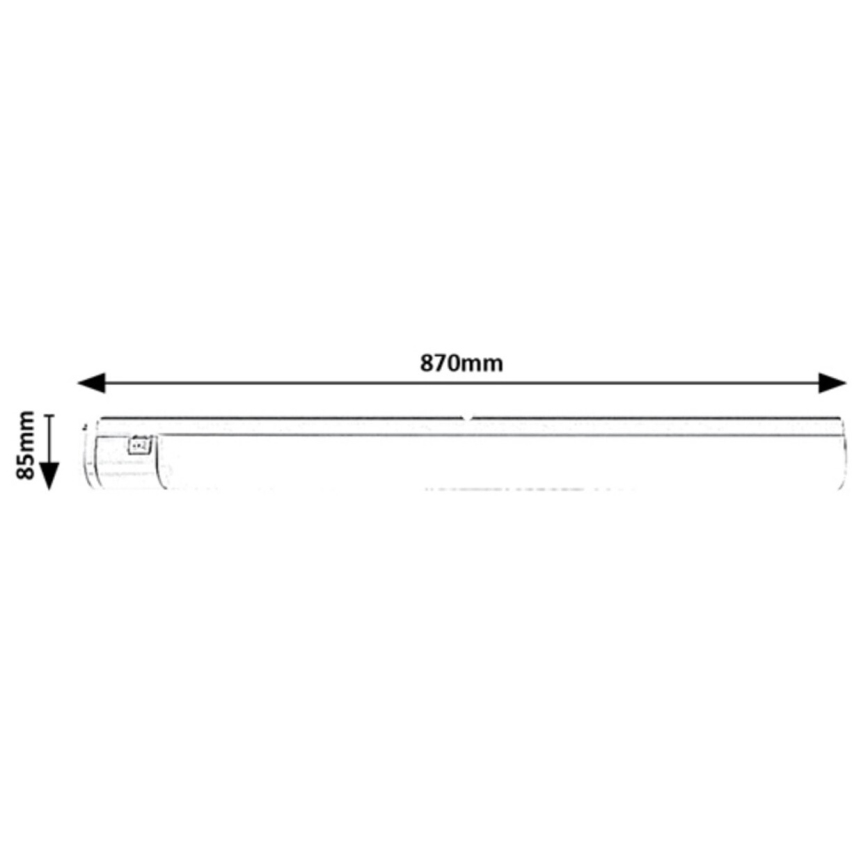 Rabalux - LED Podlinkové svítidlo se zásuvkou LED/20W/230V 4000K IP44 černá 87 cm