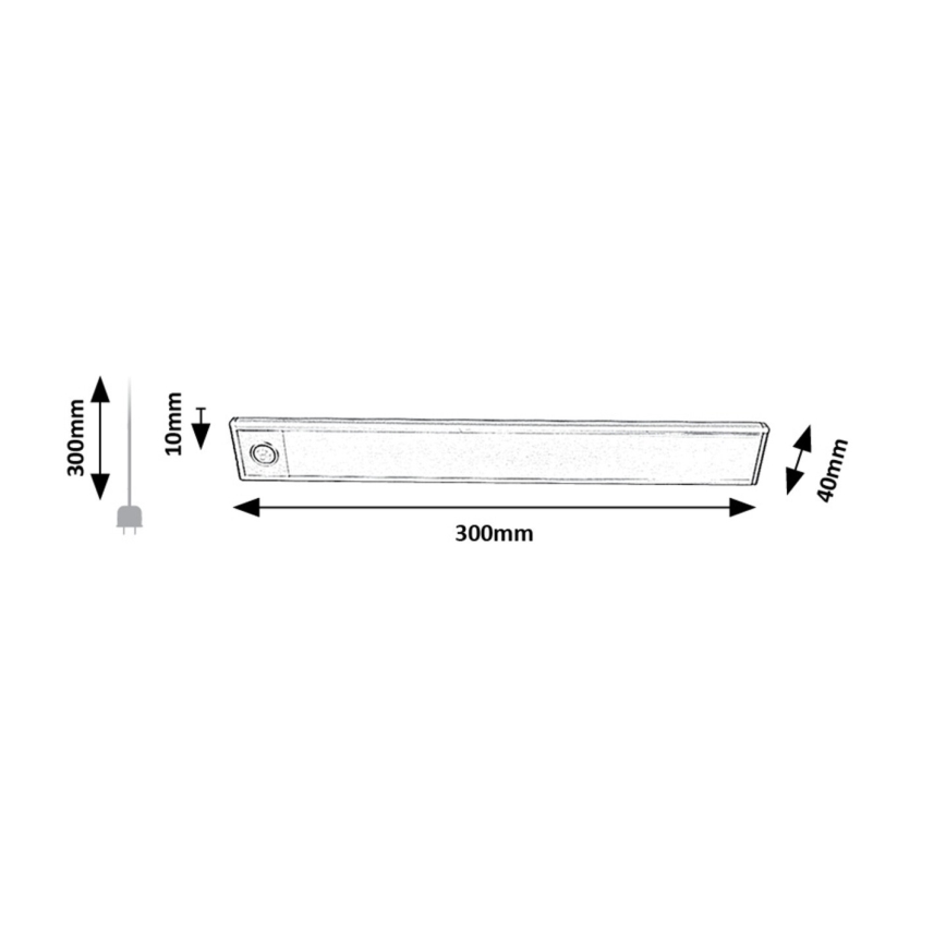 Rabalux - LED Podlinkové nabíjecí svítidlo se senzorem LED/2W/3,7V 1100mAh 4000K
