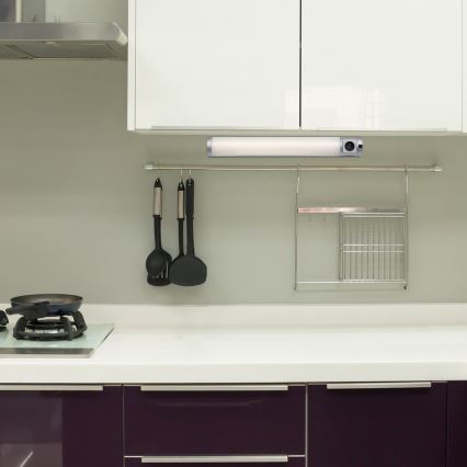 Rabalux - LED Podlinkové svítidlo se zásuvkou LED/8W/230V 4000K 68 cm stříbrná