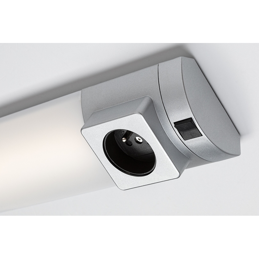 Rabalux - LED Podlinkové svítidlo se zásuvkou LED/8W/230V 4000K 68 cm stříbrná