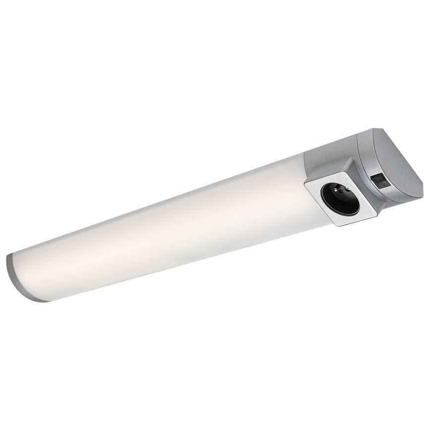 Rabalux - LED Podlinkové svítidlo se zásuvkou LED/8W/230V 4000K 68 cm stříbrná