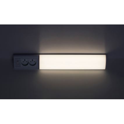 Rabalux - LED Podlinkové svítidlo se zásuvkami LED/10W/230V 4000K 50 cm bílá