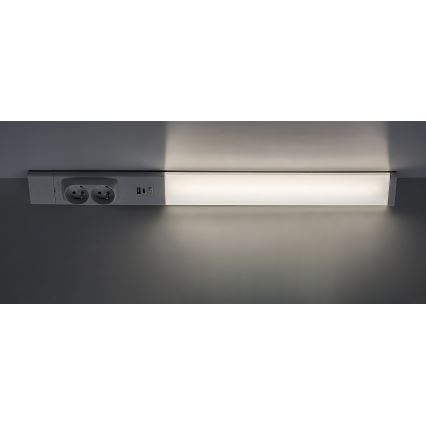 Rabalux - LED Podlinkové svítidlo se zásuvkami LED/18W/230V 4000K 60 cm bílá