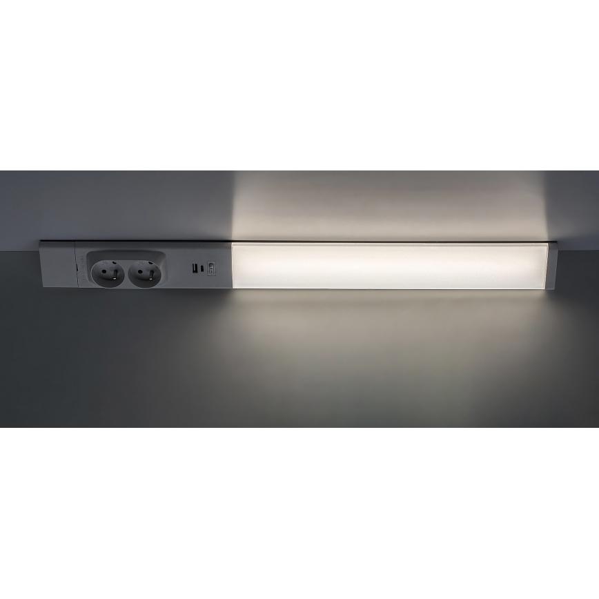 Rabalux - LED Podlinkové svítidlo se zásuvkami LED/18W/230V 4000K 60 cm bílá