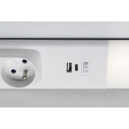Rabalux - LED Podlinkové svítidlo se zásuvkami LED/18W/230V 4000K 60 cm bílá