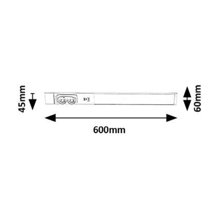 Rabalux - LED Podlinkové svítidlo se zásuvkami LED/18W/230V 4000K 60 cm bílá