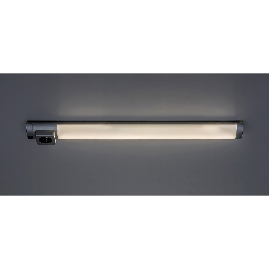 Rabalux - LED Podlinkové svítidlo se zásuvkou LED/5W/230V 4000K 45 cm matný chrom