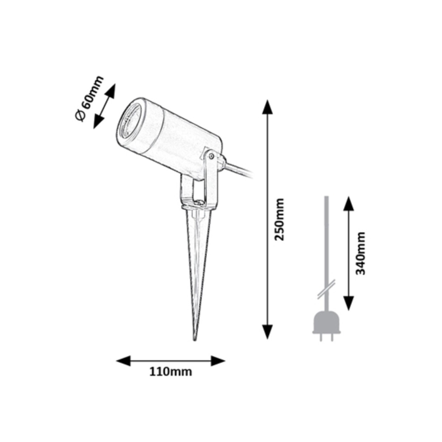 Rabalux - Venkovní svítidlo 1xGU10/4W/230V IP65