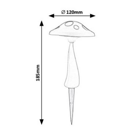 Rabalux - LED Venkovní solární svítidlo se senzorem LED/0,06W/1xAA IP44