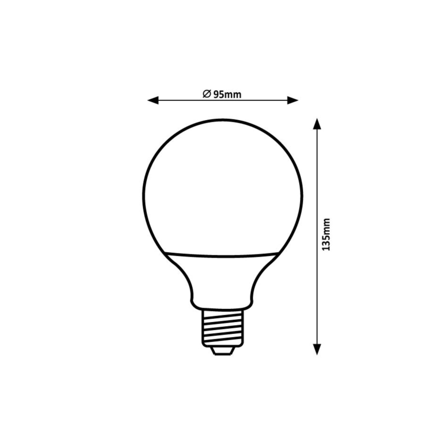 Rabalux - LED Žárovka SMD G95/15W/230V 4000K