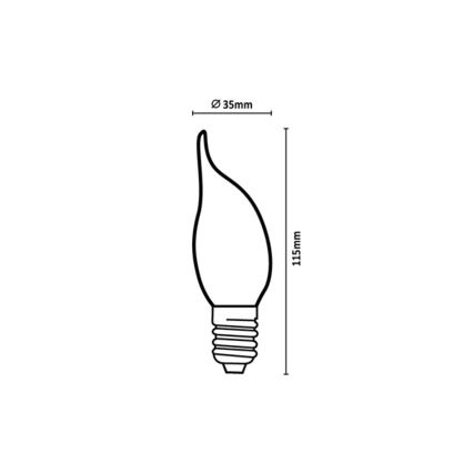 Rabalux - LED Žárovka FILAMENT CF35 E14/6W/230V 3000K