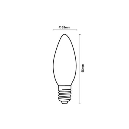 Rabalux - LED Žárovka FILAMENT C35 E14/4W/230V 4000K