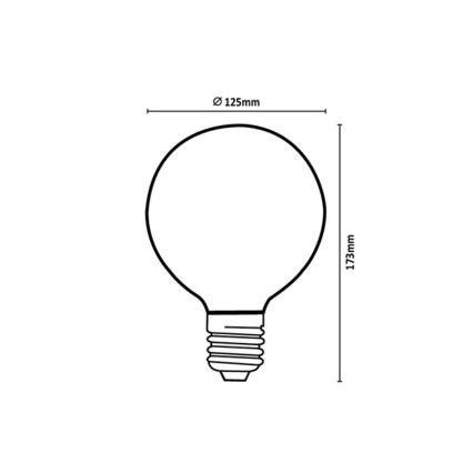 Rabalux - LED Žárovka FILAMENT G125 E27/6W/230V 3000K