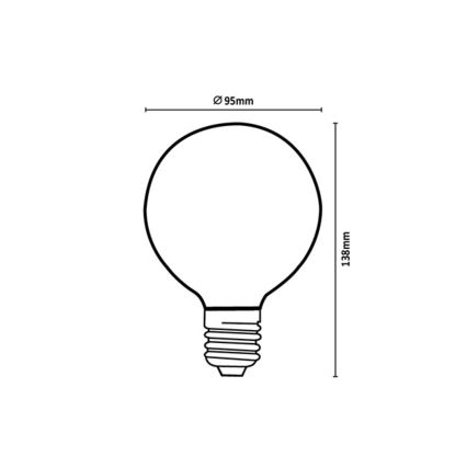 Rabalux - LED Žárovka FILAMENT G95 E27/6W/230V 3000K