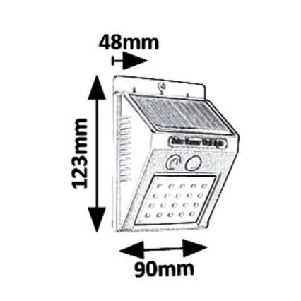 Rabalux - LED Venkovní solární svítidlo se senzorem OSTRAVA LED/2W/230V IP65