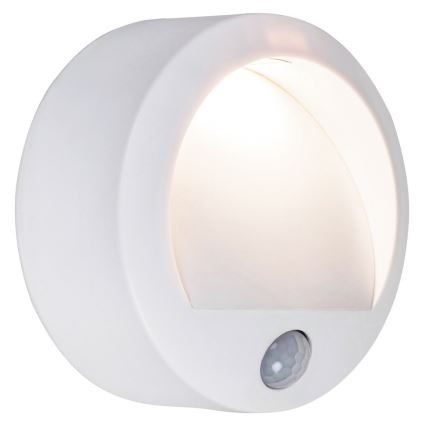 Rabalux - LED Venkovní nástěnné svítidlo se senzorem LED/1,5W/3xAA bílá IP44