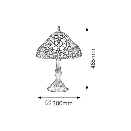 Rabalux - Tiffany vitrážová stolní lampa 1xE27/60W/230V