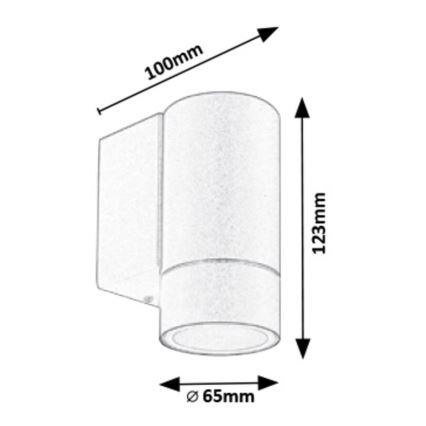 Rabalux - Venkovní nástěnné svítidlo 1xGU10/10W/230V IP54 bílá