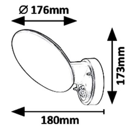 Rabalux - LED Venkovní nástěnné svítidlo se senzorem LED/12W/230V IP54