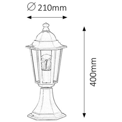 Rabalux - Venkovní lampa 1xE27/60W/230V