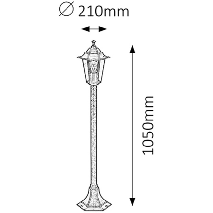 Rabalux - Venkovní lampa 1xE27/60W/230V 105 cm