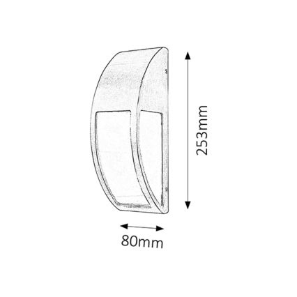 Rabalux - Venkovní nástěnné svítidlo 1xE27/40W/230V IP44