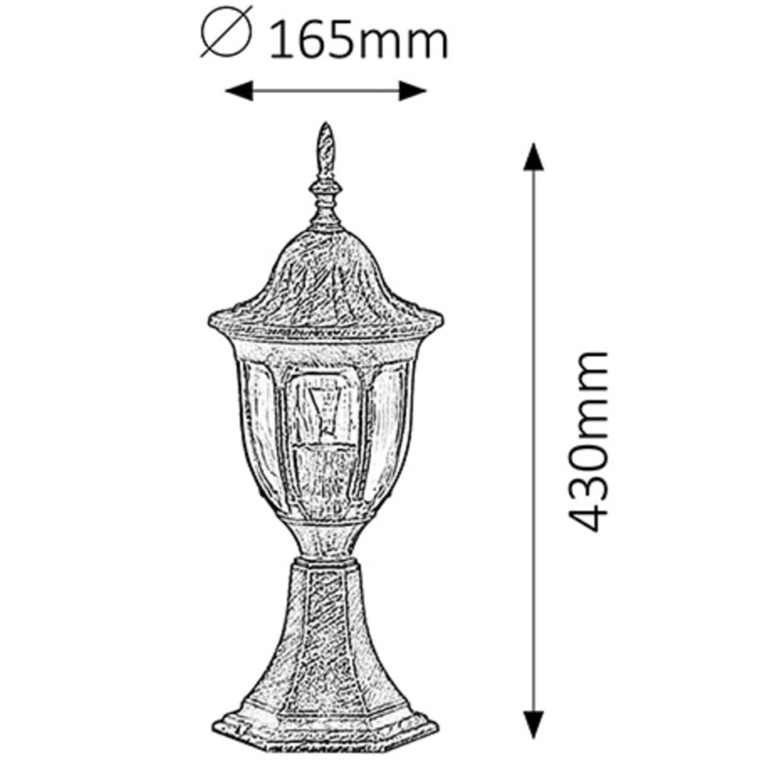 Rabalux - Venkovní lampa 1xE27/60W/230V IP43 zlatá/patina/černá