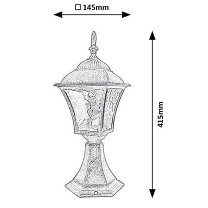 Rabalux - Venkovní lampa 1xE27/60W/230V IP43