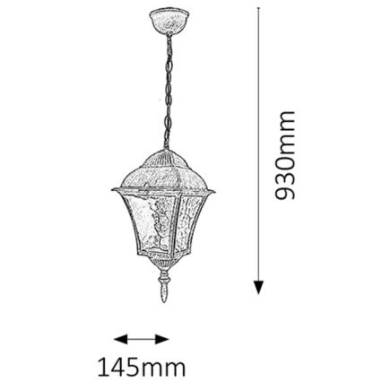 Rabalux - Venkovní lustr 1xE27/60W/230V IP43