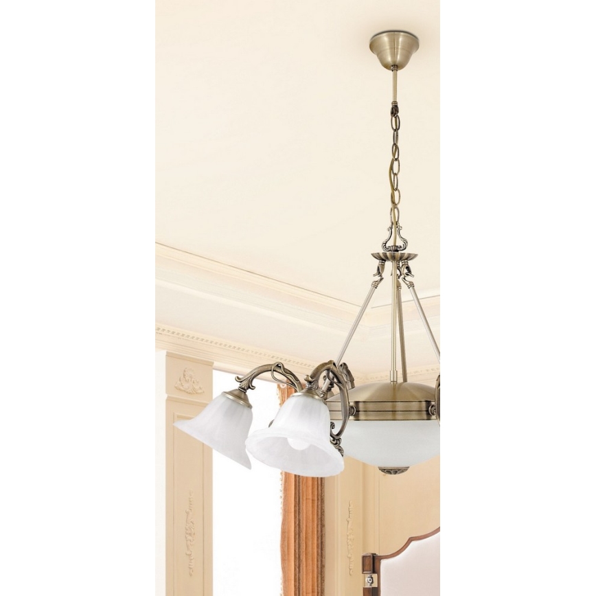 Rabalux - Lustr na řetězu ORCHIDEA 6xE14/40W+2xE27/60W