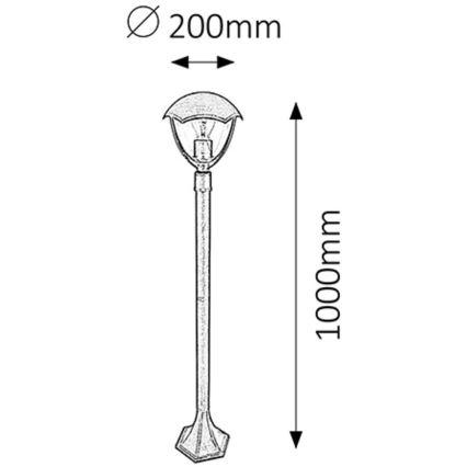 Rabalux - Venkovní lampa 1xE27/40W/230V IP44