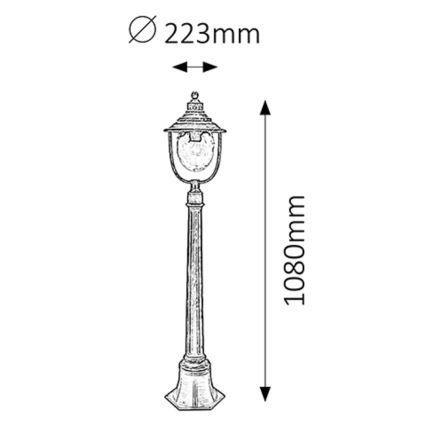 Rabalux - Venkovní lampa 1xE27/60W/230V