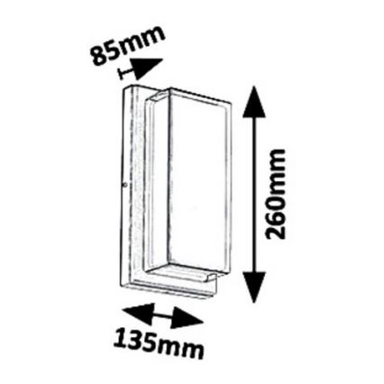 Rabalux - LED Venkovní nástěnné svítidlo ANDORRA LED/12W/230V IP54