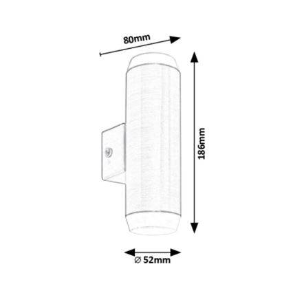 Rabalux - LED Venkovní nástěnné svítidlo 2xLED/4W/230V bronzová IP44