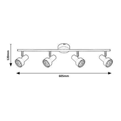 Rabalux - Bodové svítidlo 4xGU10/50W/230V