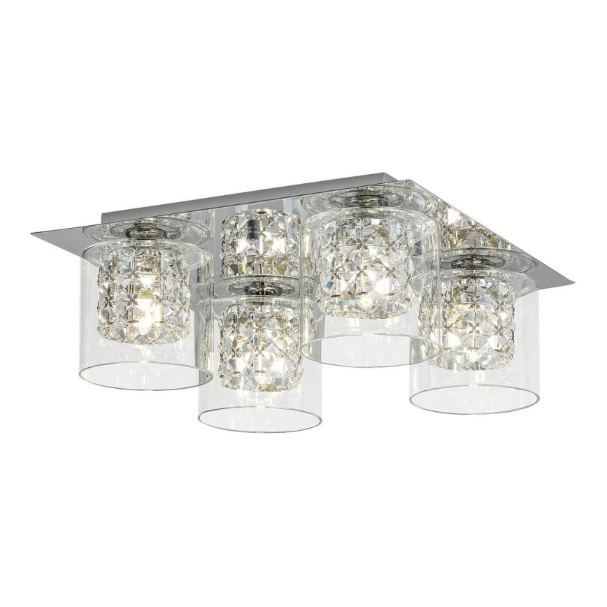 Rabalux - Křišťálové stropní svítidlo 4xG9/40W/230V 37x37 cm