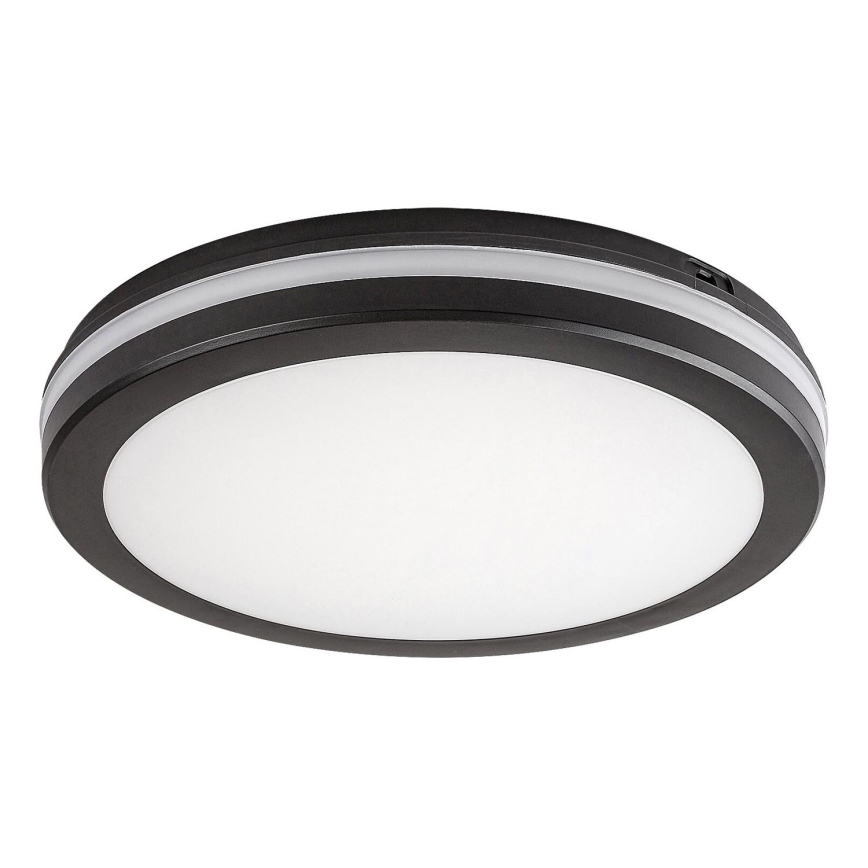 Rabalux - LED Koupelnové stropní svítidlo LED/28W/230V 3000/4000/6500K IP54 černá pr. 30 cm