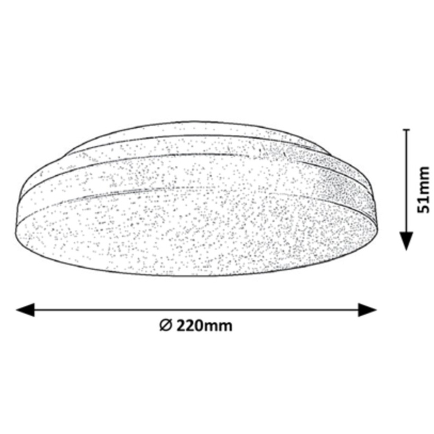Rabalux - LED Koupelnové stropní svítidlo s pohybovým senzorem LED/18W/230V IP54 3000K/4000K/6000K pr. 22 cm