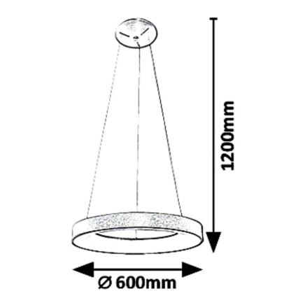 Rabalux - LED Lustr na lanku CARMELLA LED/50W/230V