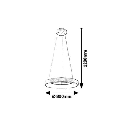 Rabalux - LED Lustr na lanku CARMELLA LED/80W/230V pr. 80 cm