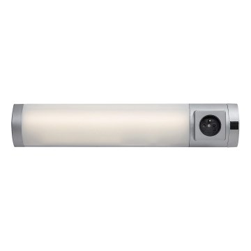 Rabalux - LED Podlinkové svítidlo se zásuvkou LED/5W/230V 4000K 45 cm stříbrná