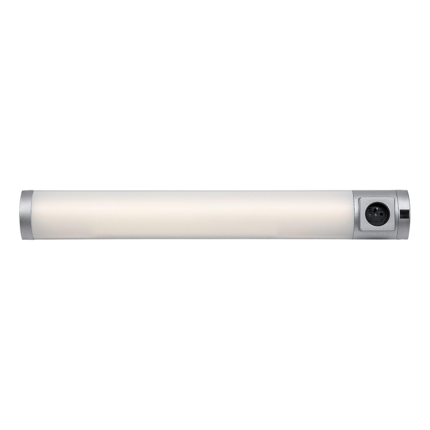 Rabalux - LED Podlinkové svítidlo se zásuvkou LED/8W/230V 4000K 68 cm stříbrná