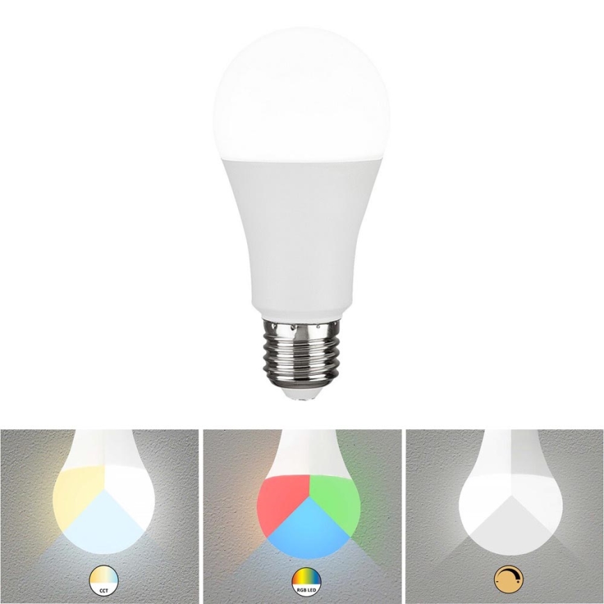 Rabalux - LED RGB Stmívatelná žárovka A60 E27/10W/230V Wi-Fi 3000-6500K