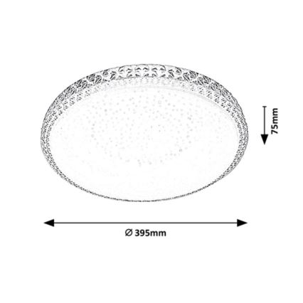 Rabalux - LED RGB Stmívatelné stropní svítidlo LED/24W/230V 3000-6000K + dálkové ovládání pr. 39,5 cm