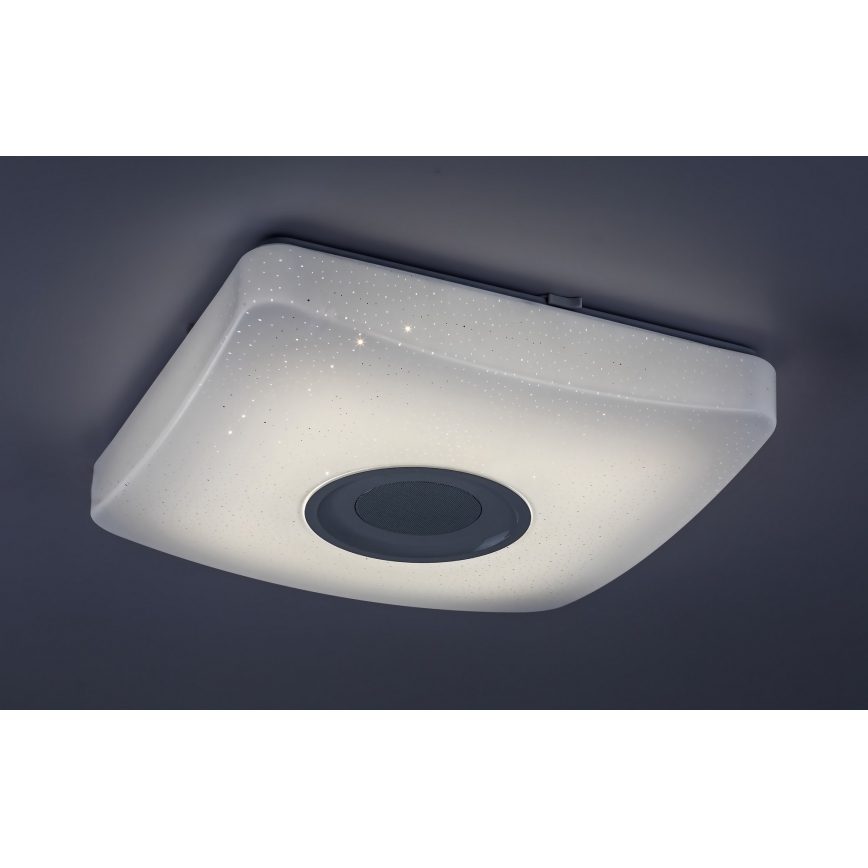 Rabalux - LED RGB Stmívatelné stropní svítidlo s reproduktorem LED/18W/230V 3000-6000K Bluetooth + dálkové ovládání