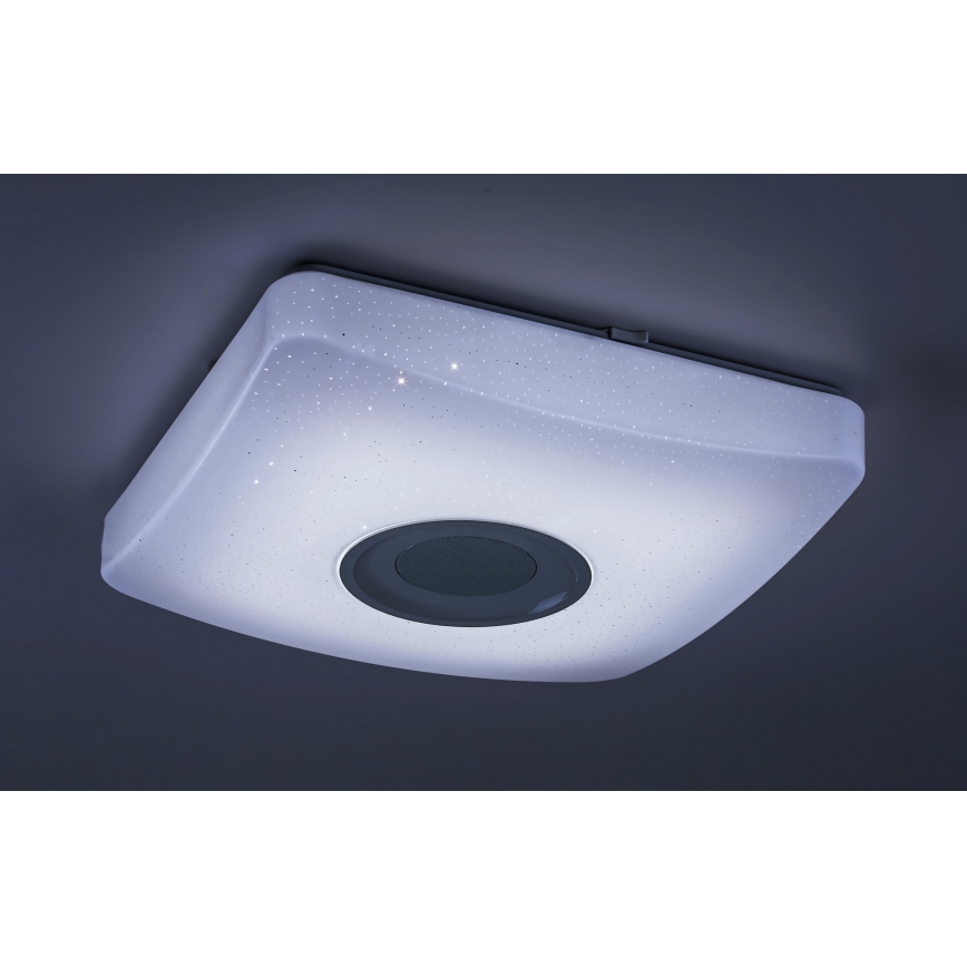 Rabalux - LED RGB Stmívatelné stropní svítidlo s reproduktorem LED/18W/230V 3000-6000K Bluetooth + dálkové ovládání